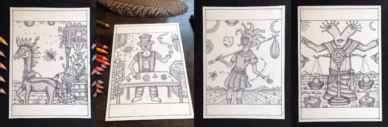 Cyber Tarot Drawings